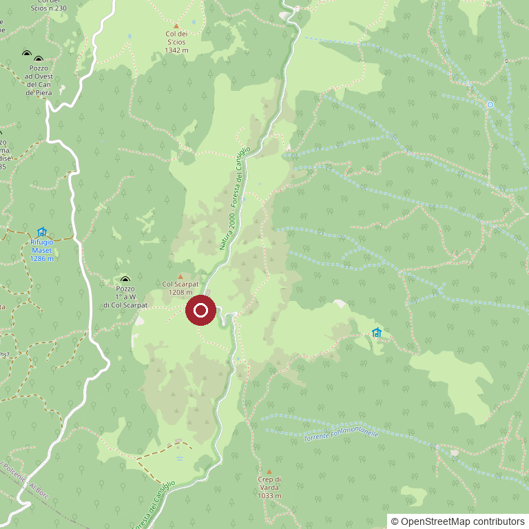 Mappa: Malga Costa Cervera (Caseificio Celant), Polcenigo