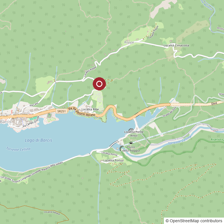 Map: Azienda Agricola e Agriturismo Casa Mantova, Barcis